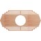 Ekena Millwork Chrysler Wood Fretwork Pierced Ceiling Medallion, Cherry, 28"W x 14"H x 7 3/8"ID x 1/4"T CMWP28X14X0250CSCH - alternate 1